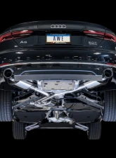 AWE Tuning Touring Edition Exhaust | 3" Diameter | 4" Dual Chrome Silver Tips (includes DP) Audi A5 Quattro 2018-2019                                     - 3015-32090 - Image 2