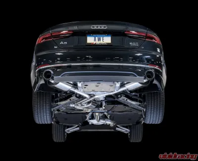 AWE Tuning Touring Edition Exhaust | 3" Diameter | 4" Dual Chrome Silver Tips (includes DP) Audi A5 Quattro 2018-2019 - 3015-32090