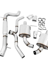AWE Tuning Touring Edition Exhaust | 3" Diameter | 4" Dual Chrome Silver Tips Volkswagen Golf SportWagen 2017-2017|Volkswagen Golf Alltrack 2017-2019                                     - 3015-32098 - Image 4