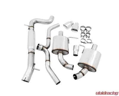 AWE Tuning Touring Edition Exhaust | 3" Diameter | 4" Dual Chrome Silver Tips Volkswagen Golf SportWagen 2017-2017|Volkswagen Golf Alltrack 2017-2019 - 3015-32098