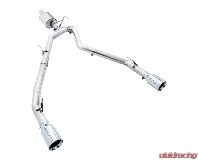 AWE Tuning 0FG Dual Rear Exit Cat Back | 3" Diameter | 5" Dual Chrome Silver Tips Ram 1500 2011-2018 - 3015-32101