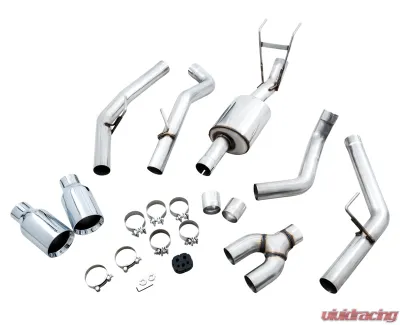 AWE Tuning 0FG Dual Rear Exit Cat Back | 3" Diameter | 5" Dual Chrome Silver Tips Ram 1500 2011-2018 - 3015-32101