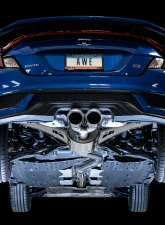 AWE Tuning Touring Edition Exhaust | 3" Diameter | 4.5" Dual Chrome Silver Tips Honda Civic Si 2017-2020                                     - 3015-32108 - Image 4