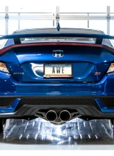 AWE Tuning Touring Edition Exhaust | 3" Diameter | 4.5" Dual Chrome Silver Tips Honda Civic Si 2017-2020                                     - 3015-32108 - Image 9