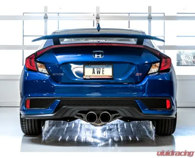 AWE Tuning Touring Edition Exhaust | 3" Diameter | 4.5" Dual Chrome Silver Tips Honda Civic Si 2017-2020 - 3015-32108