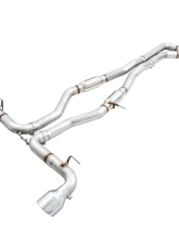 AWE Tuning Resonated Track Edition Exhaust | 3" Diameter | 5" Dual Chrome Silver Tips Toyota GR Supra 2023-2025                                     - 3015-32116 - Image 7