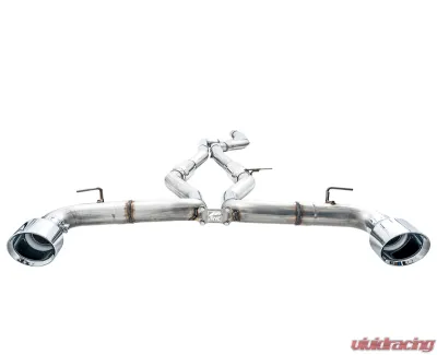 AWE Tuning Resonated Track Edition Exhaust | 3" Diameter | 5" Dual Chrome Silver Tips Toyota GR Supra 2023-2025 - 3015-32116