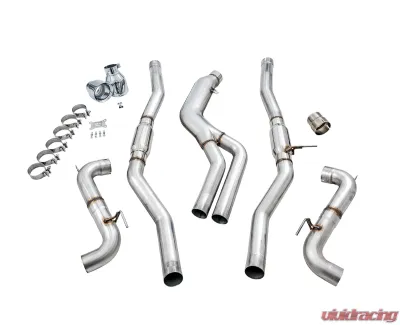 AWE Tuning Resonated Track Edition Exhaust | 3" Diameter | 5" Dual Chrome Silver Tips Toyota GR Supra 2023-2025 - 3015-32116