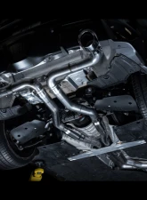 AWE Tuning Resonated Track Edition Exhaust | 3" Diameter | 5" Dual Chrome Silver Tips Toyota GR Supra 2023-2025                                     - 3015-32116 - Image 7