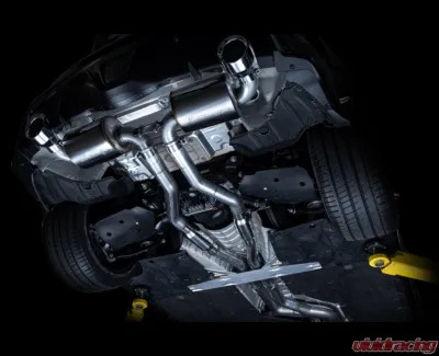 AWE Tuning Resonated Touring Edition Exhaust | 3" Diameter | 5" Dual Chrome Silver Tips Toyota GR Supra 2020-2025 - 3015-32118