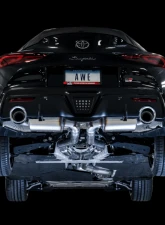 AWE Tuning Resonated Touring Edition Exhaust | 3" Diameter | 5" Dual Chrome Silver Tips Toyota GR Supra 2020-2025                                     - 3015-32118 - Image 7
