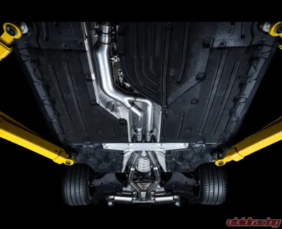 AWE Tuning Resonated Touring Edition Exhaust | 3" Diameter | 5" Dual Chrome Silver Tips Toyota GR Supra 2020-2025 - 3015-32118