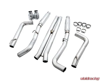 AWE Tuning Track Edition Exhaust | 3" Diameter | 4.5" Dual Chrome Silver Tips Dodge Charger R/T 2017-2023 - 3015-32120
