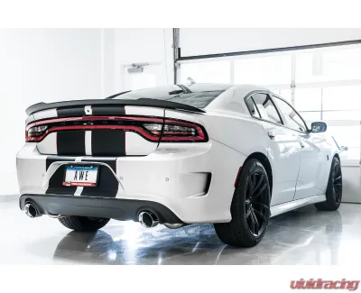 AWE Tuning Track Edition Exhaust | 3" Diameter | 4.5" Dual Chrome Silver Tips Dodge Charger R/T 2017-2023 - 3015-32120