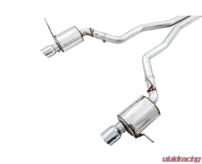 AWE Tuning Touring Edition Exhaust | 3" Diameter | 5" Dual Chrome Silver Tips Jeep Grand Cherokee SRT 2014-2021 - 3015-32123