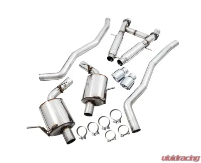 AWE Tuning Touring Edition Exhaust | 3" Diameter | 5" Dual Chrome Silver Tips Jeep Grand Cherokee SRT 2014-2021 - 3015-32123