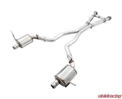 AWE Tuning Touring Edition Exhaust | 3" Diameter | 5" Dual Chrome Silver Tips Jeep Grand Cherokee SRT 2014-2021 - 3015-32123