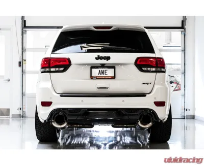AWE Tuning Touring Edition Exhaust | 3" Diameter | 5" Dual Chrome Silver Tips Jeep Grand Cherokee SRT 2014-2021 - 3015-32123