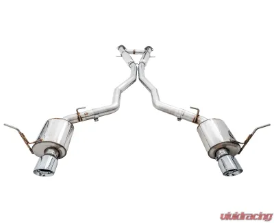 AWE Tuning Touring Edition Exhaust | 3" Diameter | 5" Dual Chrome Silver Tips Jeep Grand Cherokee SRT 2014-2021 - 3015-32123