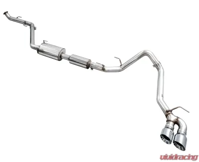 AWE Tuning 0FG Exhaust  | 4.5" Dual Chrome Silver Tips Toyota Tacoma 2024-2025 - 3015-32254