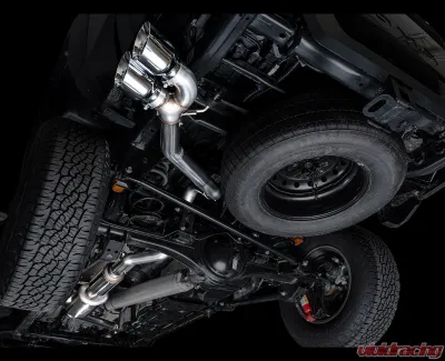 AWE Tuning 0FG Exhaust  | 4.5" Dual Chrome Silver Tips Toyota Tacoma 2024-2025 - 3015-32254