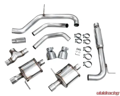 AWE Tuning Touring Edition Exhaust Chrome Silver Tips Volkswagen Jetta GLI 2022-2026 - 3015-32275