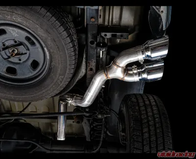 AWE Tuning 0FG Single Side Exit Cat Back Exhaust | 3" Diameter | 4.5" Dual Chrome Tips Ram 1500 2011-2018 - 3015-32304