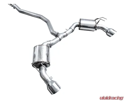 AWE Tuning Touring Edition Exhaust | 3" Diameter | 5" Dual Chrome Silver Tips Acura Integra|Honda Civic Si 2022-2025 - 3015-32331