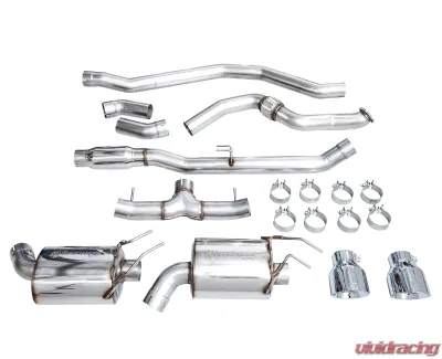 AWE Tuning Touring Edition Exhaust | 3" Diameter | 5" Dual Chrome Silver Tips Acura Integra|Honda Civic Si 2022-2025 - 3015-32331