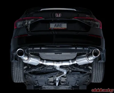 AWE Tuning Touring Edition Exhaust | 3" Diameter | 5" Dual Chrome Silver Tips Acura Integra|Honda Civic Si 2022-2025 - 3015-32331