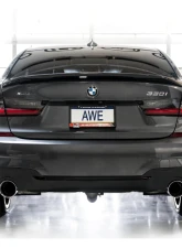 AWE Tuning Touring Edition Axle Back Exhaust for BMW 330i/430i 2019-2024, 3" Diameter, Chrome Tips                                     - 3015-32429 - Image 5