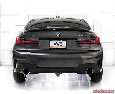 AWE Tuning Touring Edition Axle Back Exhaust for BMW 330i/430i 2019-2024, 3" Diameter, Chrome Tips - 3015-32429