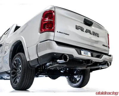 AWE Tuning 0FG Cat Back Exhaust | 3" Diameter | 5" Dual Chrome Silver Tips Ram 1500 2025 - 3015-32530