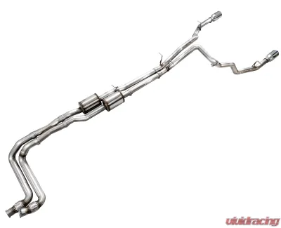 AWE Tuning 0FG Cat Back Exhaust | 3" Diameter | 5" Dual Chrome Silver Tips Ram 1500 2025 - 3015-32530