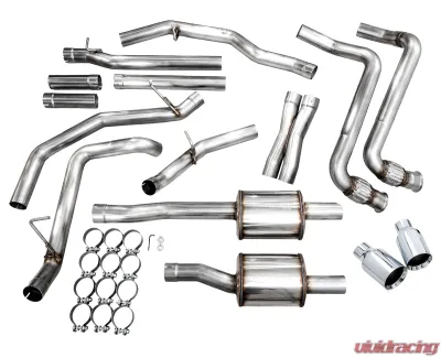 AWE Tuning 0FG Cat Back Exhaust | 3" Diameter | 5" Dual Chrome Silver Tips Ram 1500 2025 - 3015-32530