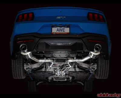 AWE Tuning Touring Edition Exhaust | 4.5" Dual Chrome Silver Tips Ford Mustang GT 2024-2024 - 3015-32650