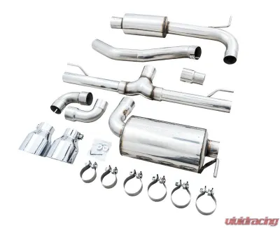 AWE Tuning Touring Edition Exhaust | 3" Diameter | 5" Dual Chrome Silver Tips Volkswagen GTI 2022-2025 - 3015-32658