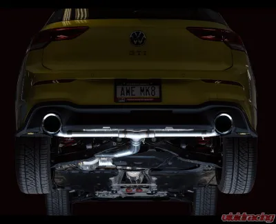 AWE Tuning Touring Edition Exhaust | 3" Diameter | 5" Dual Chrome Silver Tips Volkswagen GTI 2022-2025 - 3015-32658