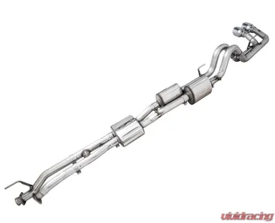 AWE Tuning 0FG Exhaust | 2.5" Diameter | with BashGuard | 4.5" Dual Chrome Silver Tips Toyota Tacoma SR5 2016-2023 - 3015-32826