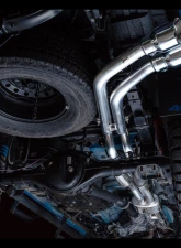 AWE Tuning 0FG Exhaust | 2.5" Diameter | with BashGuard | 4.5" Dual Chrome Silver Tips Toyota Tacoma SR5 2016-2023                                     - 3015-32826 - Image 9