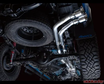 AWE Tuning 0FG Exhaust | 2.5" Diameter | with BashGuard | 4.5" Dual Chrome Silver Tips Toyota Tacoma SR5 2016-2023 - 3015-32826