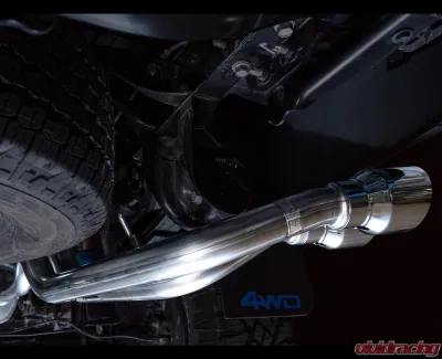 AWE Tuning 0FG Exhaust | 2.5" Diameter | with BashGuard | 4.5" Dual Chrome Silver Tips Toyota Tacoma SR5 2016-2023 - 3015-32826