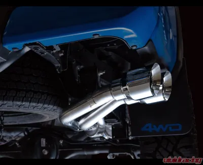 AWE Tuning 0FG Exhaust | 2.5" Diameter | with BashGuard | 4.5" Dual Chrome Silver Tips Toyota Tacoma SR5 2016-2023 - 3015-32826