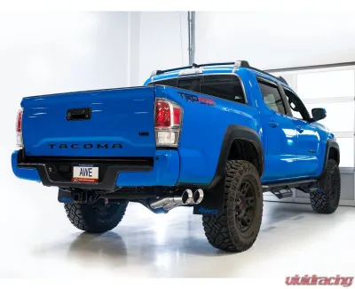 AWE Tuning 0FG Exhaust | 2.5" Diameter | with BashGuard | 4.5" Dual Chrome Silver Tips Toyota Tacoma SR5 2016-2023 - 3015-32826