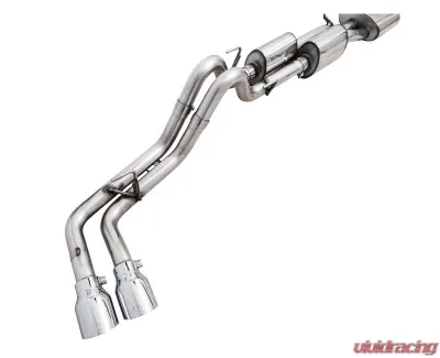 AWE Tuning 0FG Exhaust | 2.5" Diameter | with BashGuard | 4.5" Dual Chrome Silver Tips Toyota Tacoma SR5 2016-2023 - 3015-32826