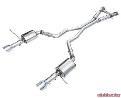 AWE Tuning Touring Edition Exhaust | 3" Diameter | 5" Dual Chrome Silver Tips Dodge Durango 2018-2022 - 3015-32952