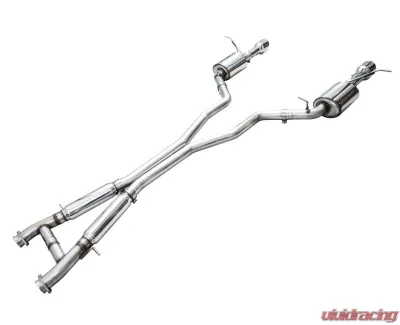 AWE Tuning Touring Edition Exhaust | 3" Diameter | 5" Dual Chrome Silver Tips Dodge Durango 2018-2022 - 3015-32952