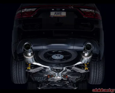 AWE Tuning Touring Edition Exhaust | 3" Diameter | 5" Dual Chrome Silver Tips Dodge Durango 2018-2022 - 3015-32952