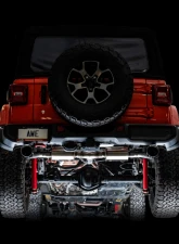 AWE Tuning Tread Edition Axle Back Dual Exhaust for Jeep Wrangler 2018-2025, 3" Diameter, Black Tips                                     - 3015-33001 - Image 4