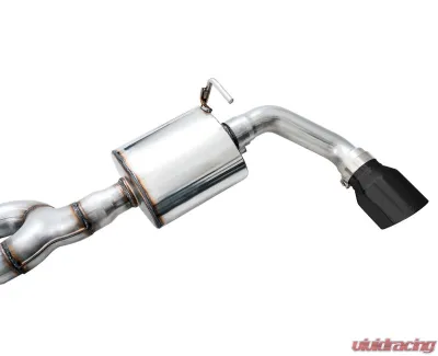 AWE Tuning Tread Edition Axle Back Dual Exhaust for Jeep Wrangler 2018-2025, 3" Diameter, Black Tips - 3015-33001